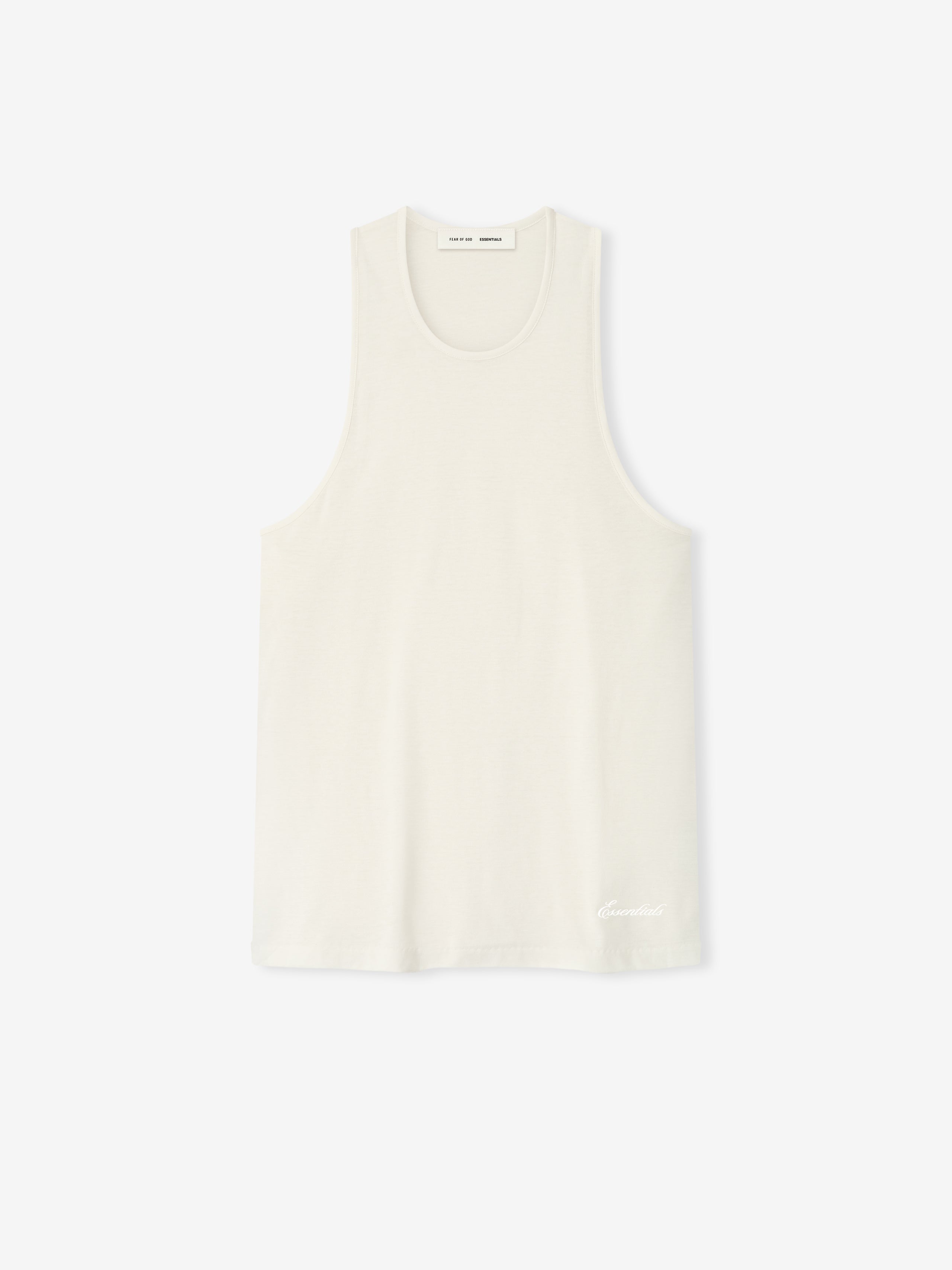 Essentials Embroidered Essential Tank Ivory