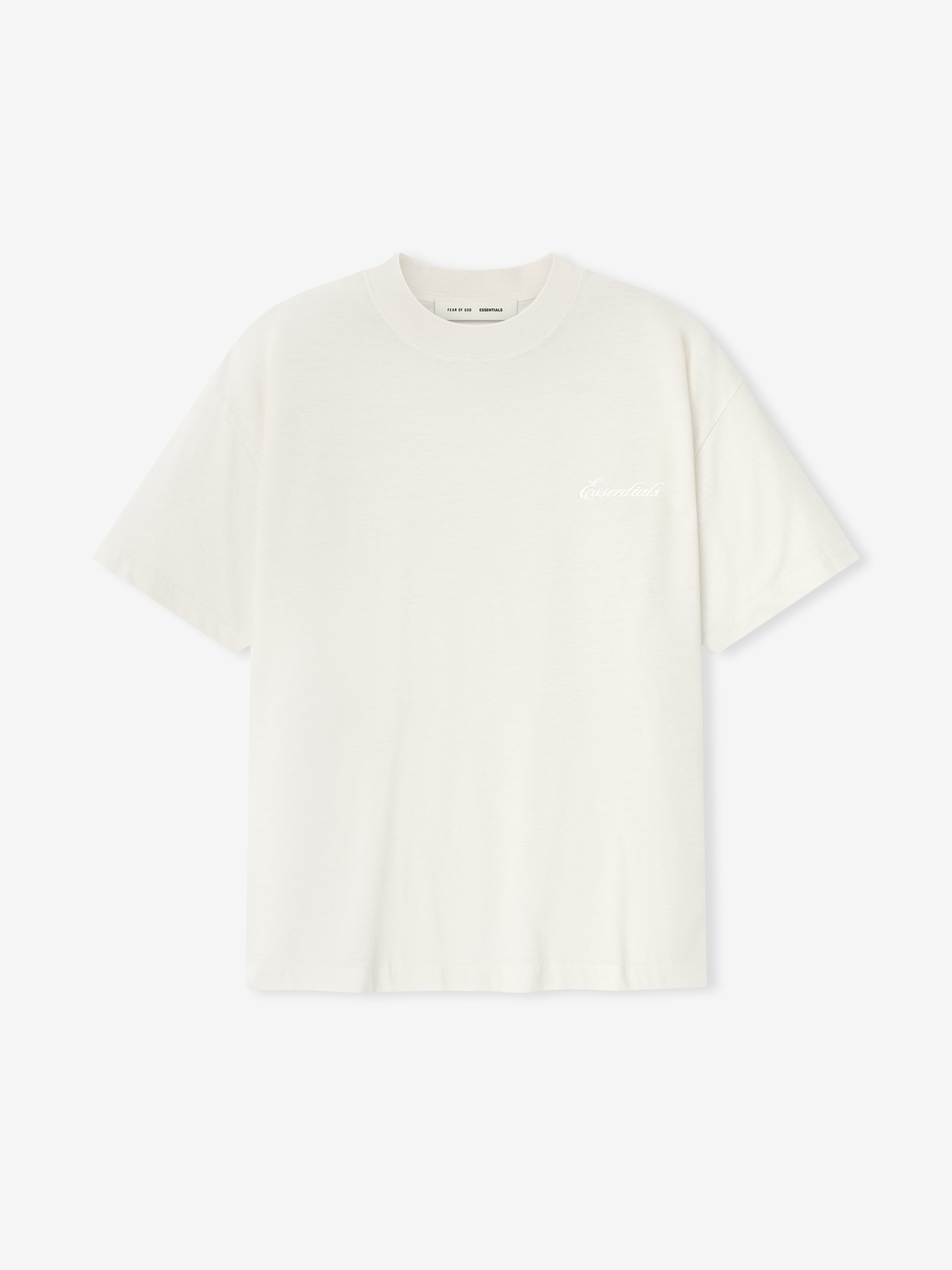 Essentials Embroidered Essential Tee Ivory