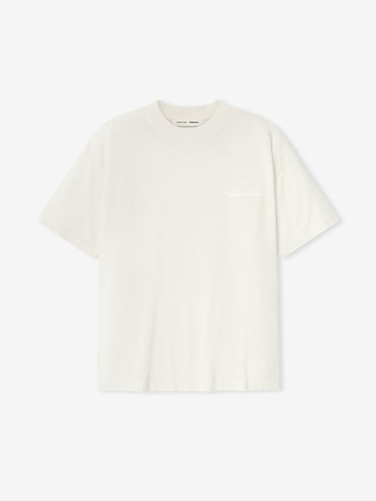 Essentials Embroidered Essential Tee Ivory