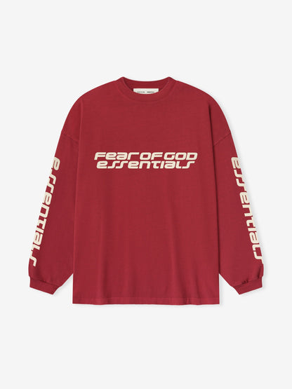 Essentials 90S Long Sleeve Tee Crimson