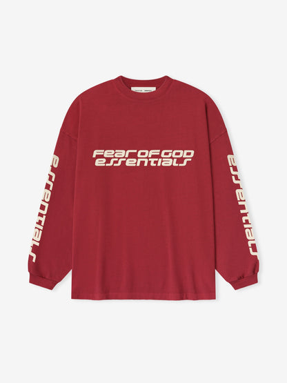 Essentials 90S Long Sleeve Tee Crimson