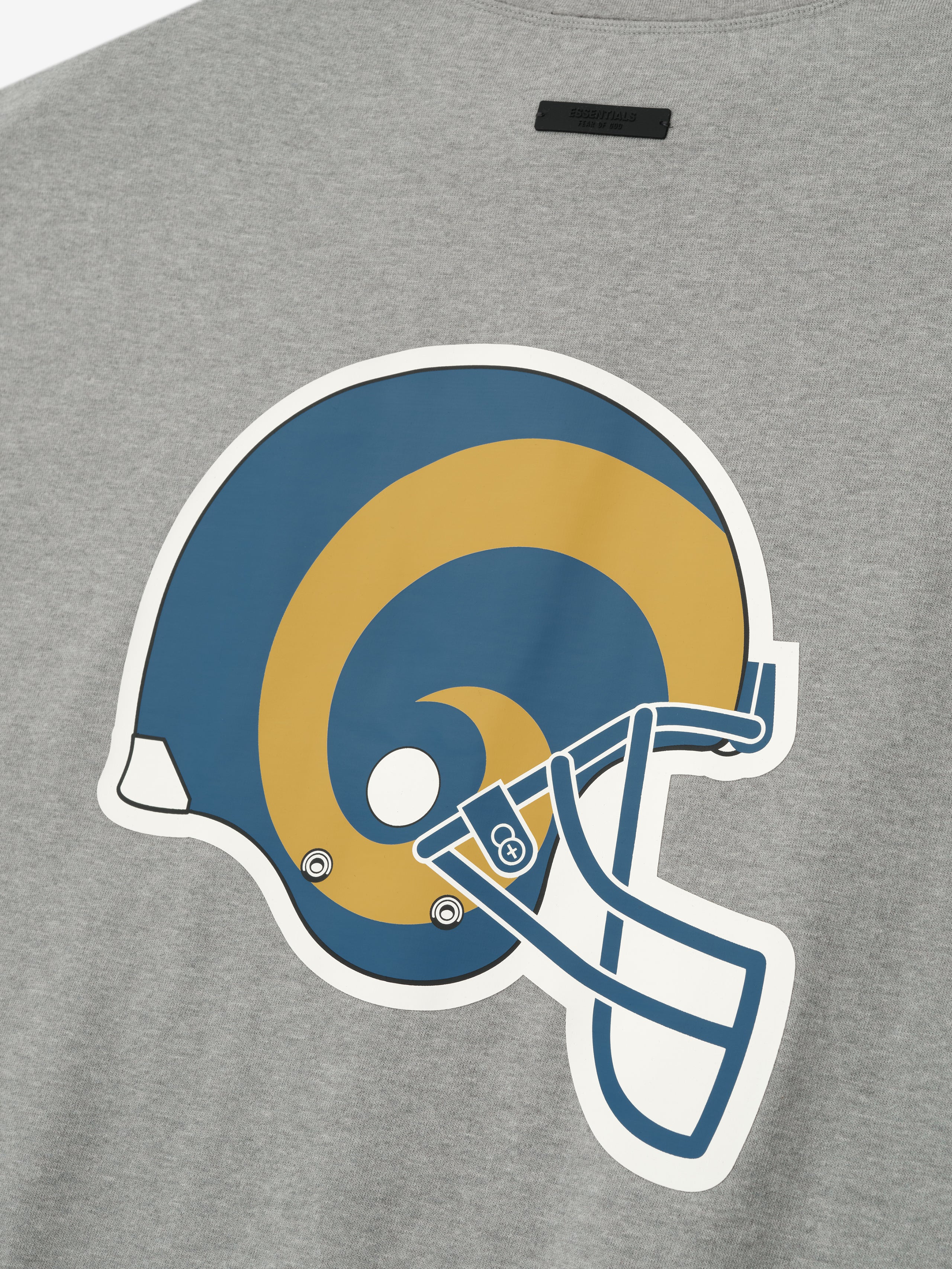 Essentials Rams 90S 3/4 Sleeve Football Tee Concrete Heather