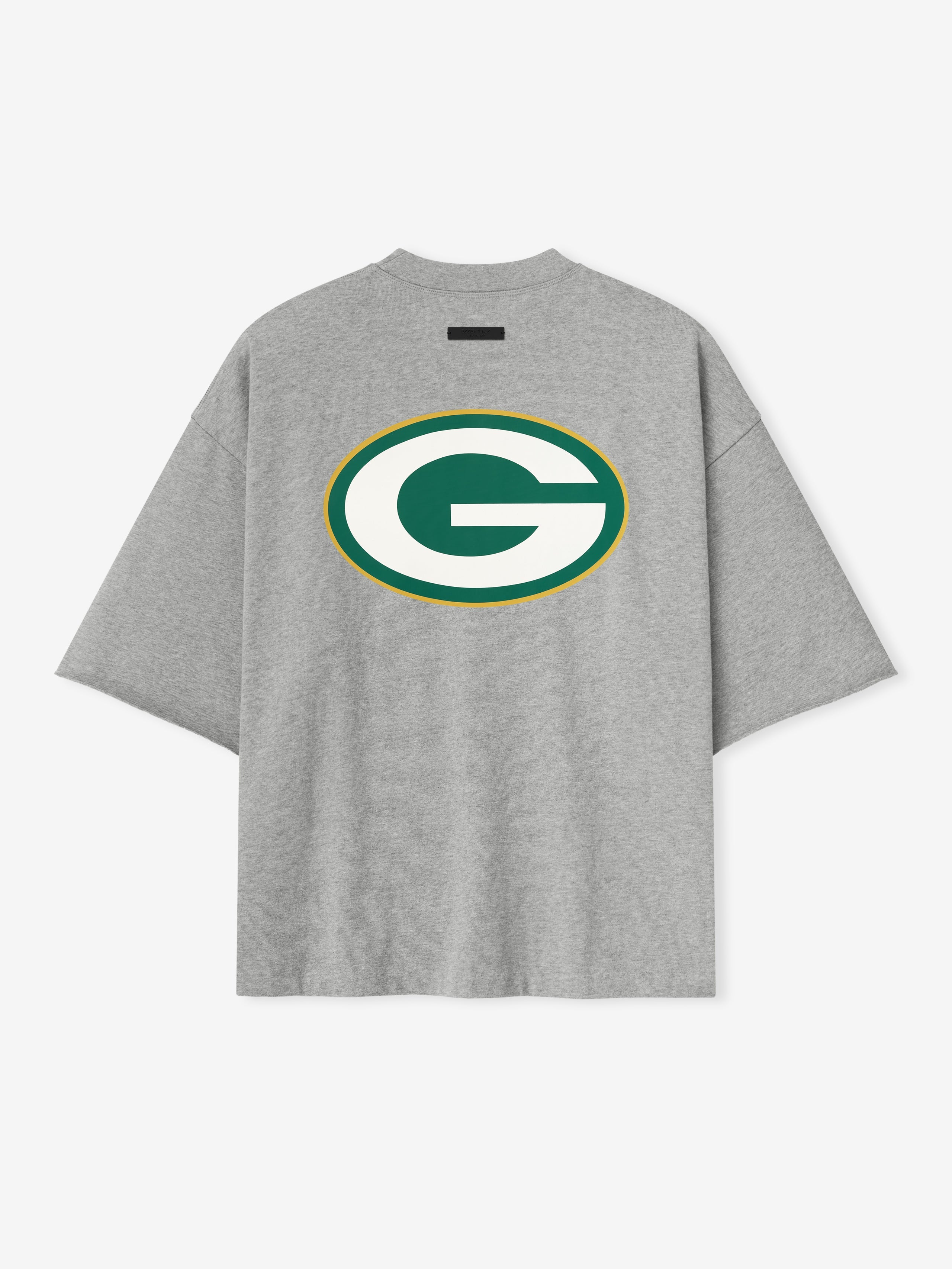 Essentials Packers 90S 3/4 Sleeve Football Tee Concrete Heather