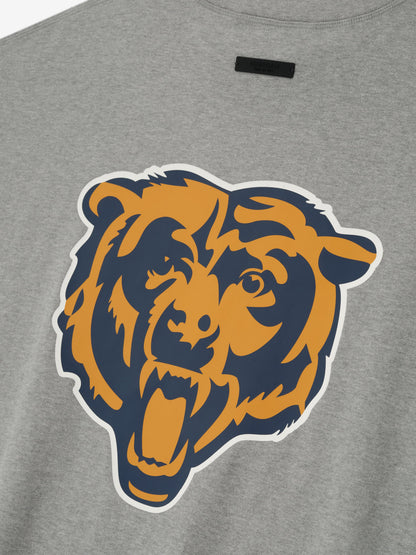 Essentials Bears 90S 3/4 Sleeve Football Tee Concrete Heather/Canyon