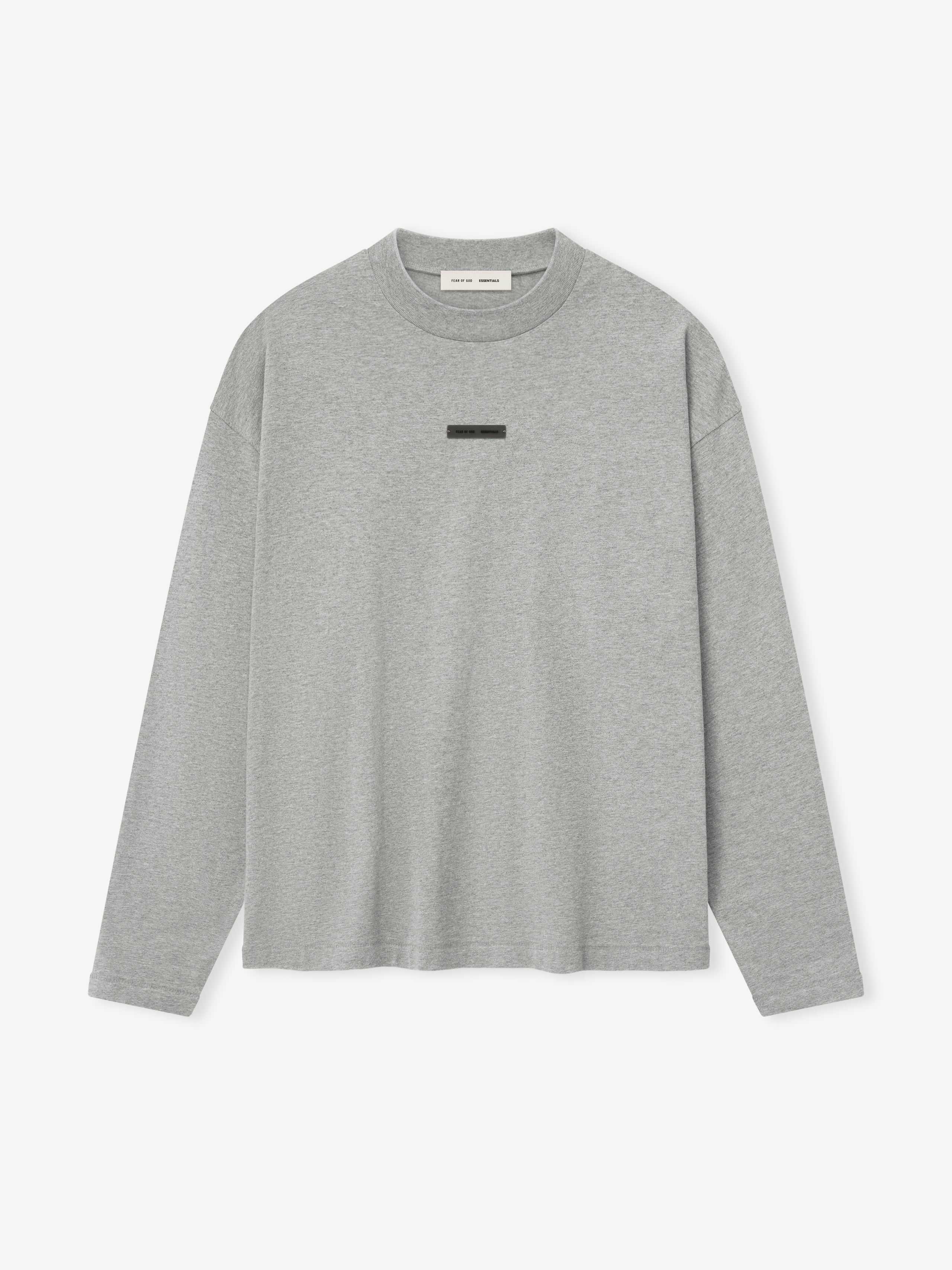 Essentials Classic Long Sleeve Tee Concrete Heather