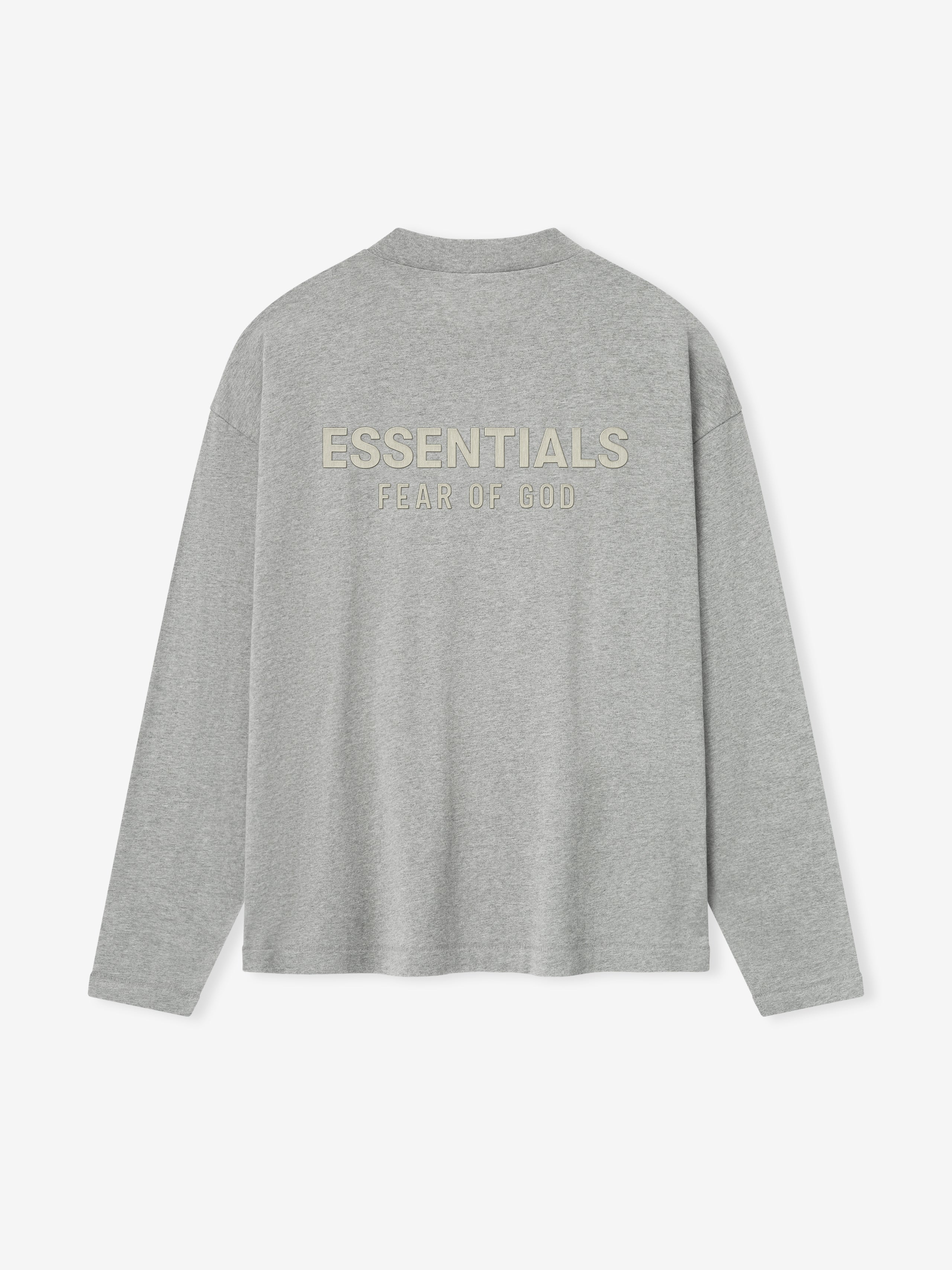 Essentials Classic Long Sleeve Tee Concrete Heather