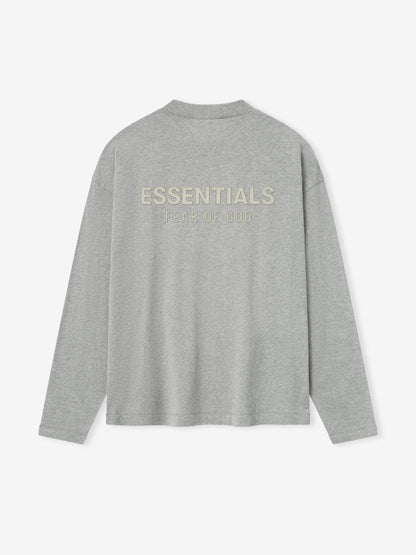 Essentials Classic Long Sleeve Tee Concrete Heather