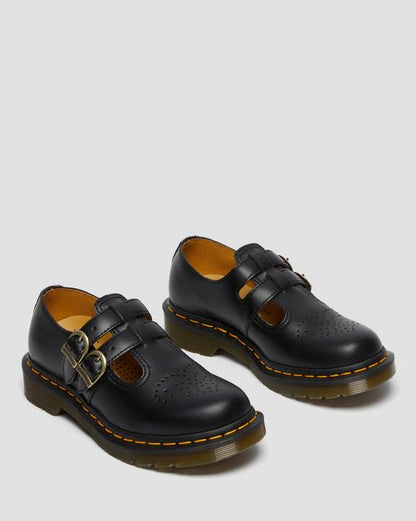 Dr Martens 8065 Smooth Leather Mary Jane Shoes - Black