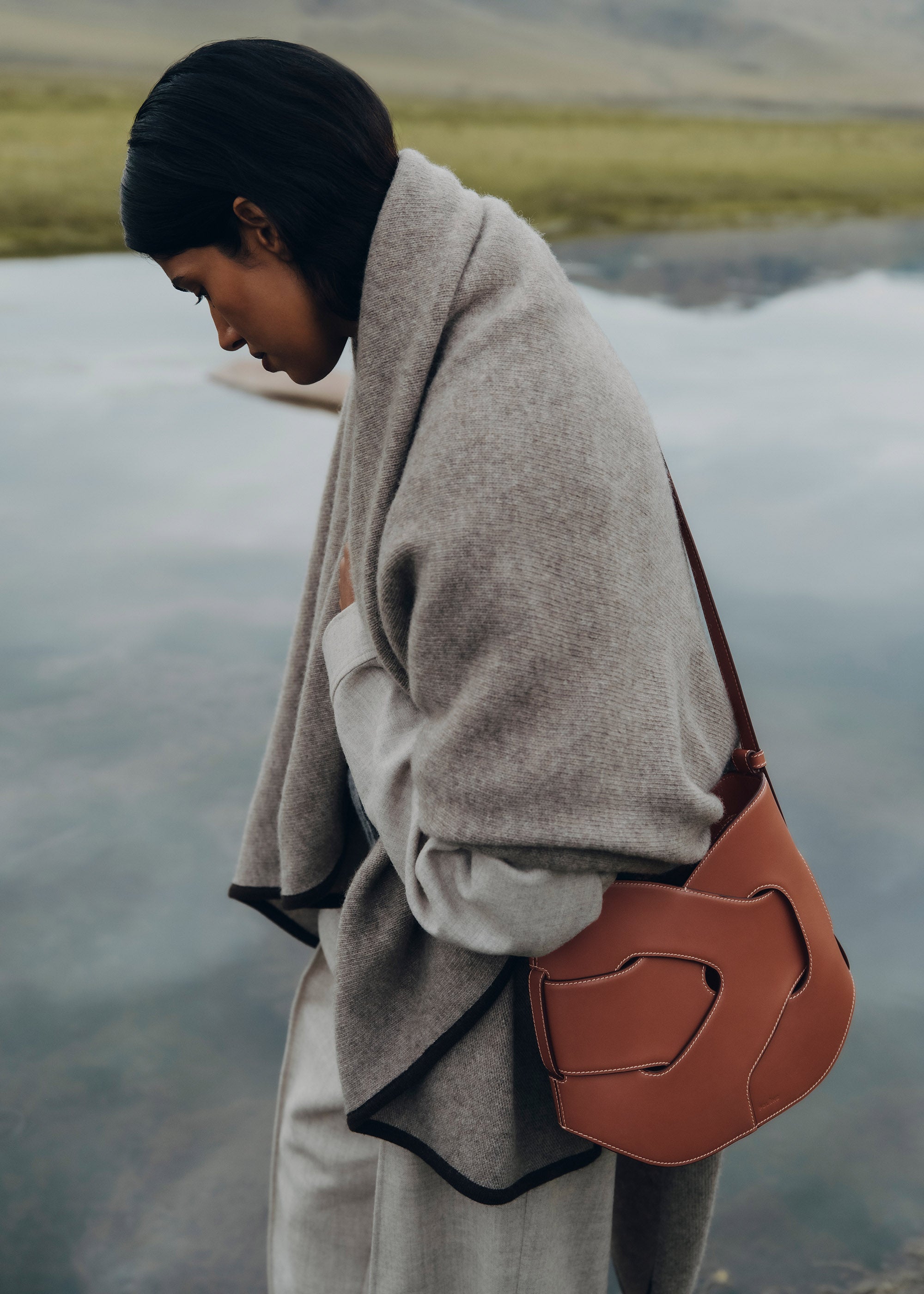 Polene Nodde Hobo Smooth Cognac