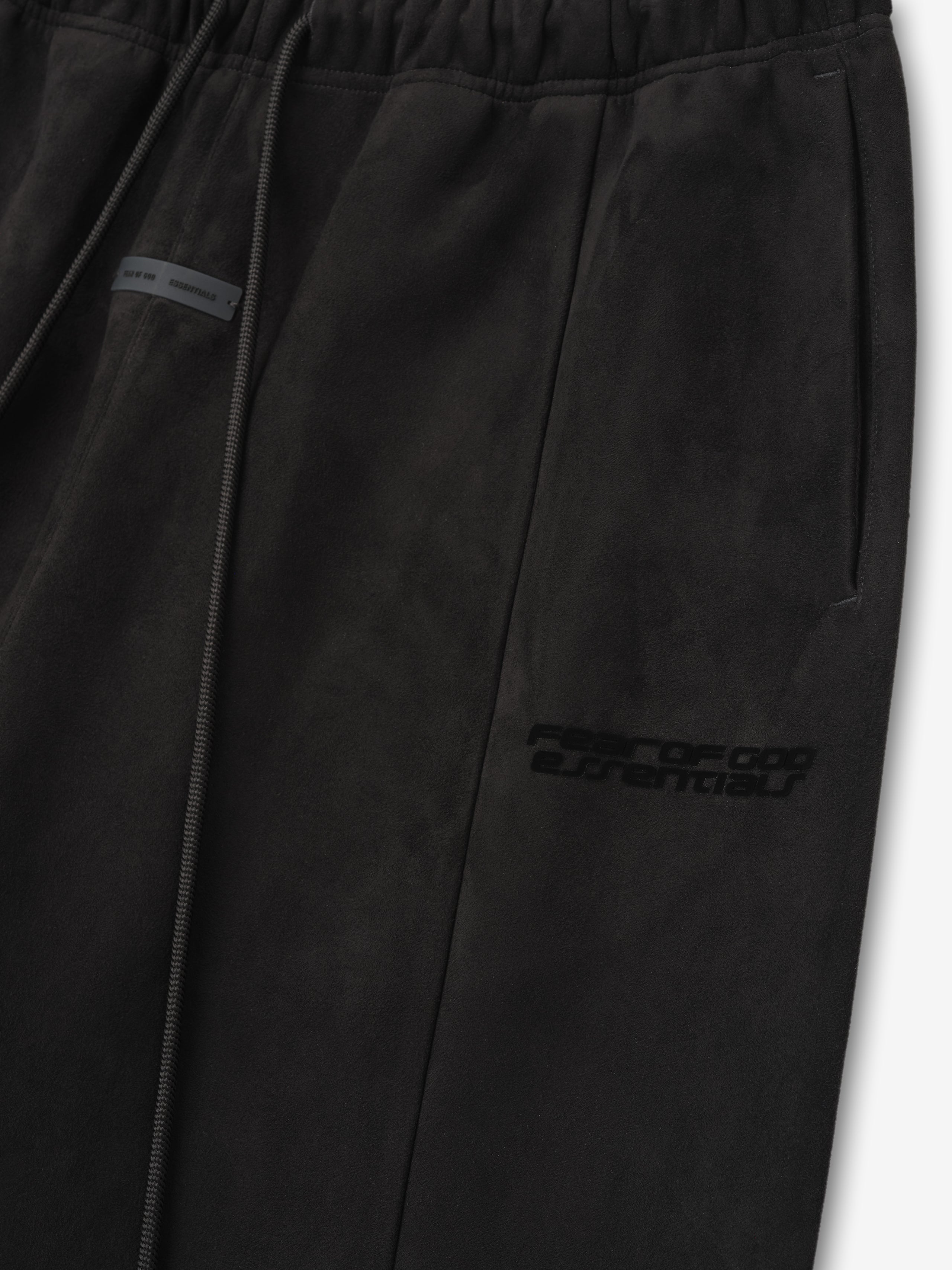Essentials Suede Fleece Flare Pant Vintage Black