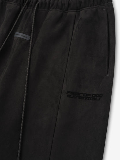 Essentials Suede Fleece Flare Pant Vintage Black