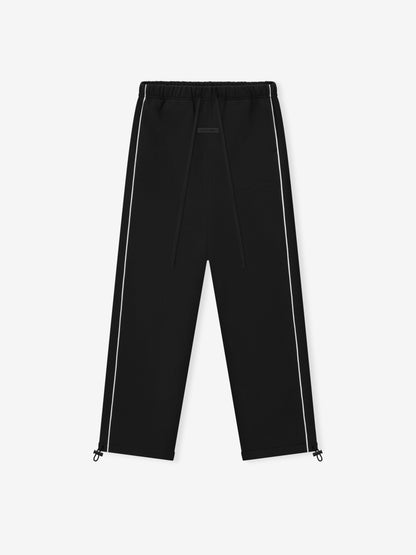 Essentials Relaxed Fleece Sweatpant With Piping Jet Black/Cloud White