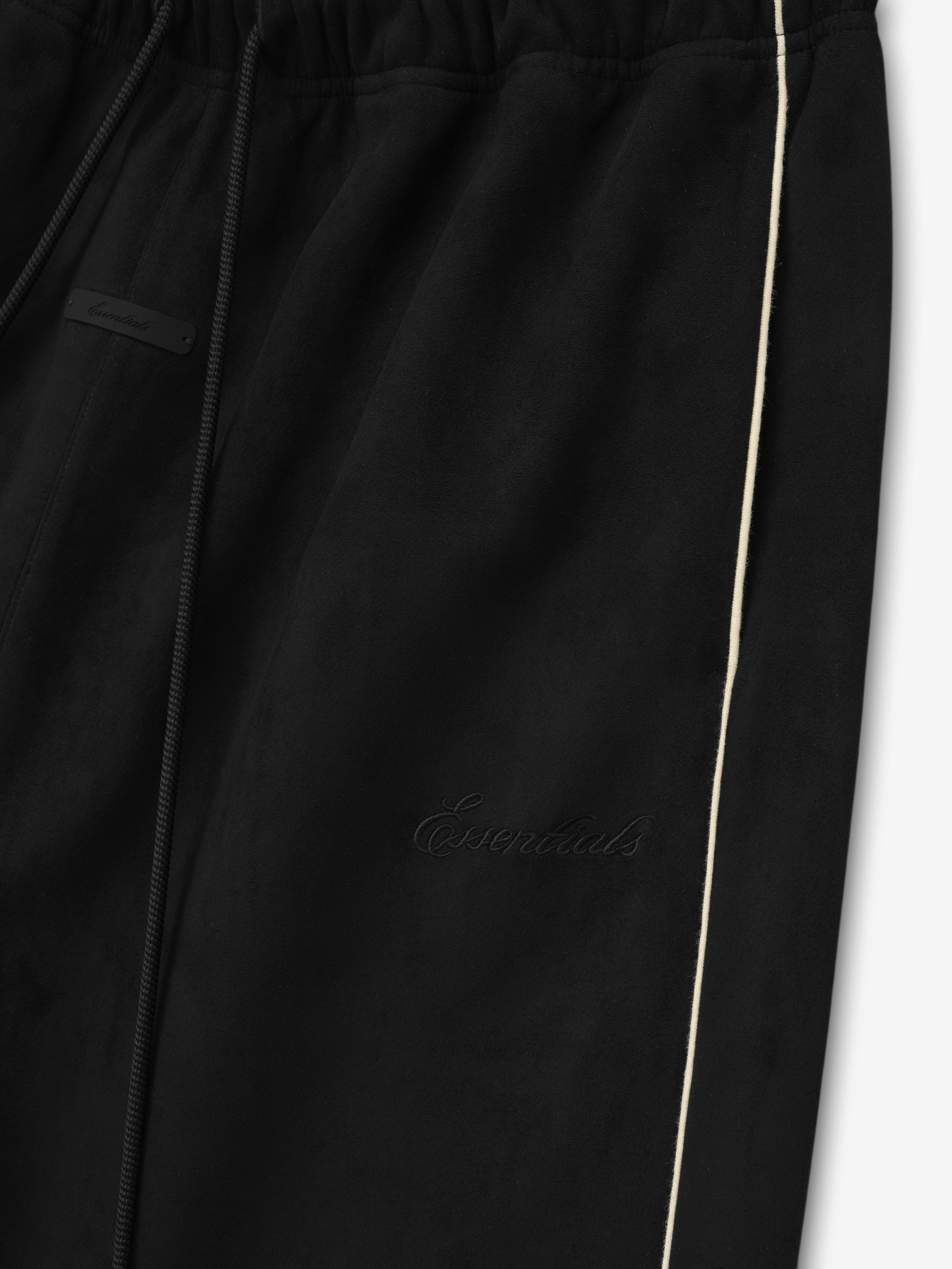 Essentials Suede Fleece Signature Relaxed Pant Vintage Black