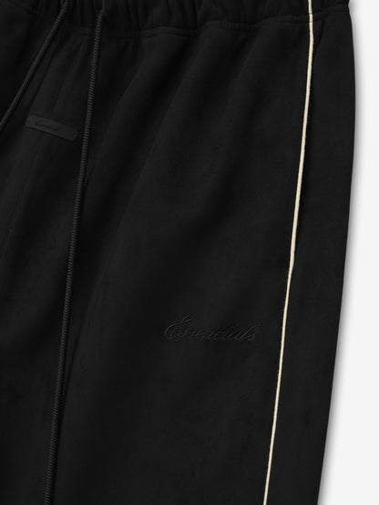 Essentials Suede Fleece Signature Relaxed Pant Vintage Black
