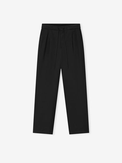 Essentials Cotton Canvas Pleat Front Pant Vintage Black