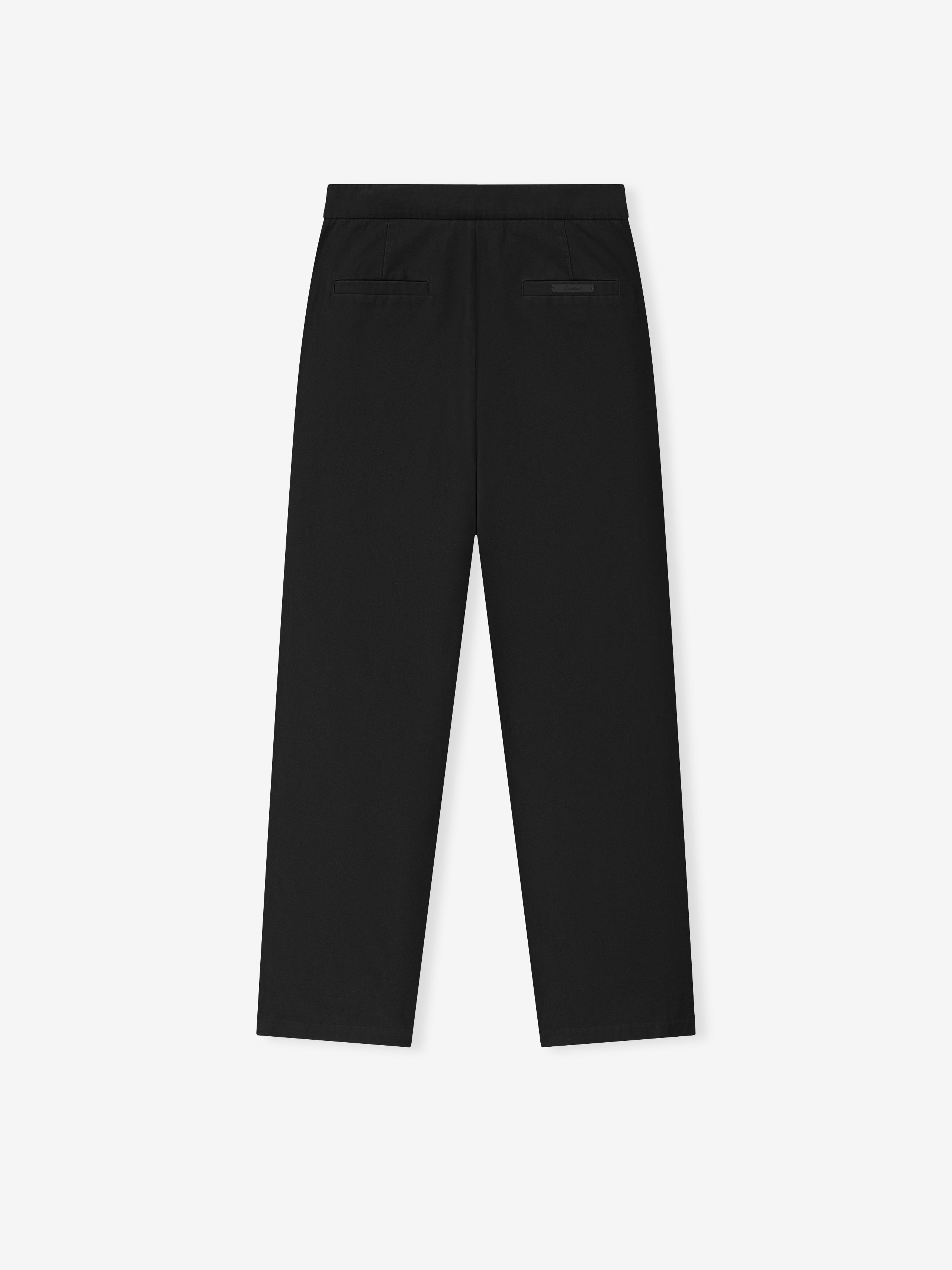 Essentials Cotton Canvas Pleat Front Pant Vintage Black