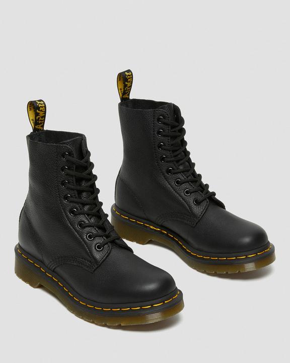 Dr Martens Pascal Virginia Leather Lace Up Boots - Black