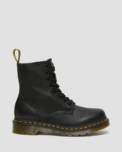 Dr Martens Pascal Virginia Leather Lace Up Boots - Black