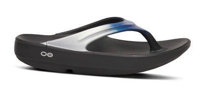 Oofos Women's Luxe Sandal Shimmer Blue