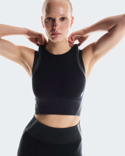 On Studio Knit Crop Black | Eclipse (Women'S)