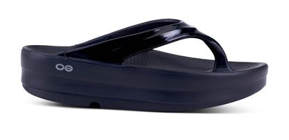 Oofos Women's Platform Sandal Black