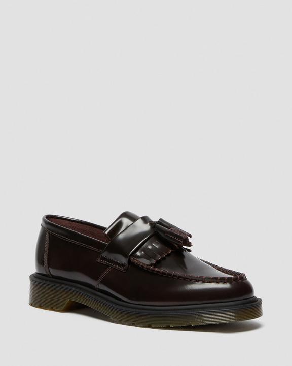 Dr. Martens Adrian Arcadia Leather Tassel Loafers Cherry Red Arcadia - Womens
