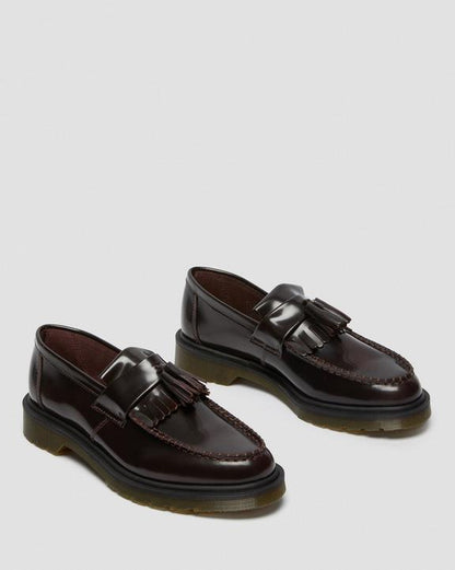 Dr. Martens Adrian Arcadia Leather Tassel Loafers Cherry Red Arcadia - Womens