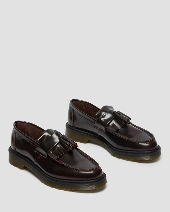 Dr. Martens Adrian Arcadia Leather Tassel Loafers Cherry Red Arcadia - Womens