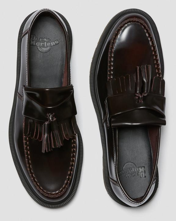 Dr. Martens Adrian Arcadia Leather Tassel Loafers Cherry Red Arcadia - Womens