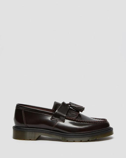 Dr. Martens Adrian Arcadia Leather Tassel Loafers Cherry Red Arcadia - Womens