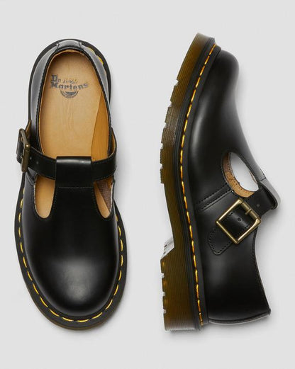 Dr Martens Polley Smooth Leather Mary Janes - Black