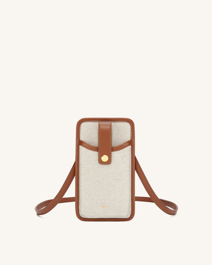 Jw Pei Aylin Canvas Phone Bag Brown