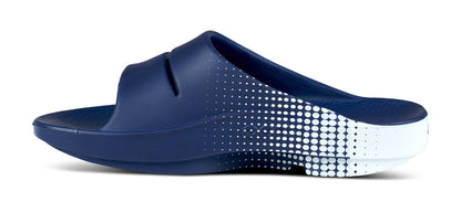 Oofos Women's Sport Slide Navy Matrix