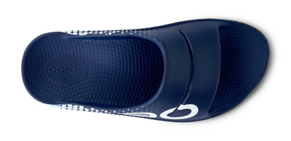 Oofos Men's Sport Slide Navy Matrix