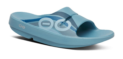 Oofos Men's Sport Slide Ocean Blue Wave