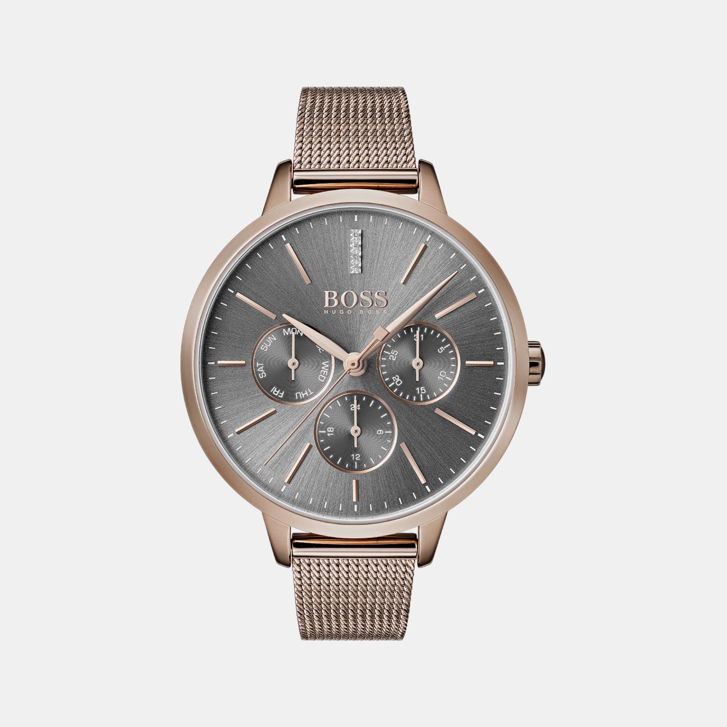 Boss Symphony Women Quartz Grey Dial Chronograph Stainless Steel Watch 1502424