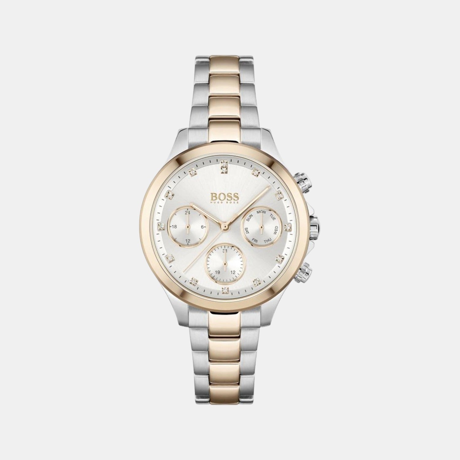 Boss Hera Women Quartz Silver Dial Chronograph Stainless Steel Watch 1502564