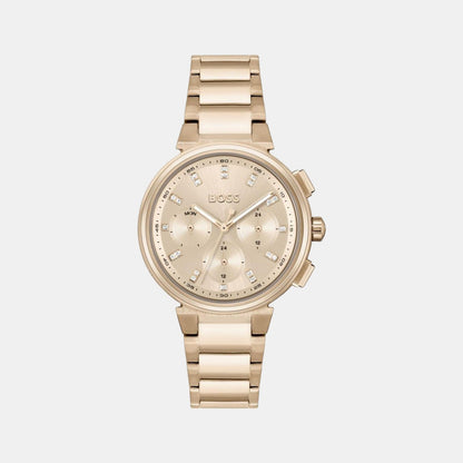 Boss One Women Quartz Pink Dial Analog Stainless Steel Watch 1502678