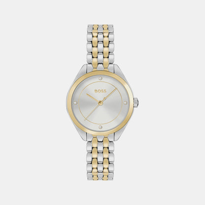 Boss Mae Women Quartz Silver Dial Analog Stainless Steel Watch 1502724