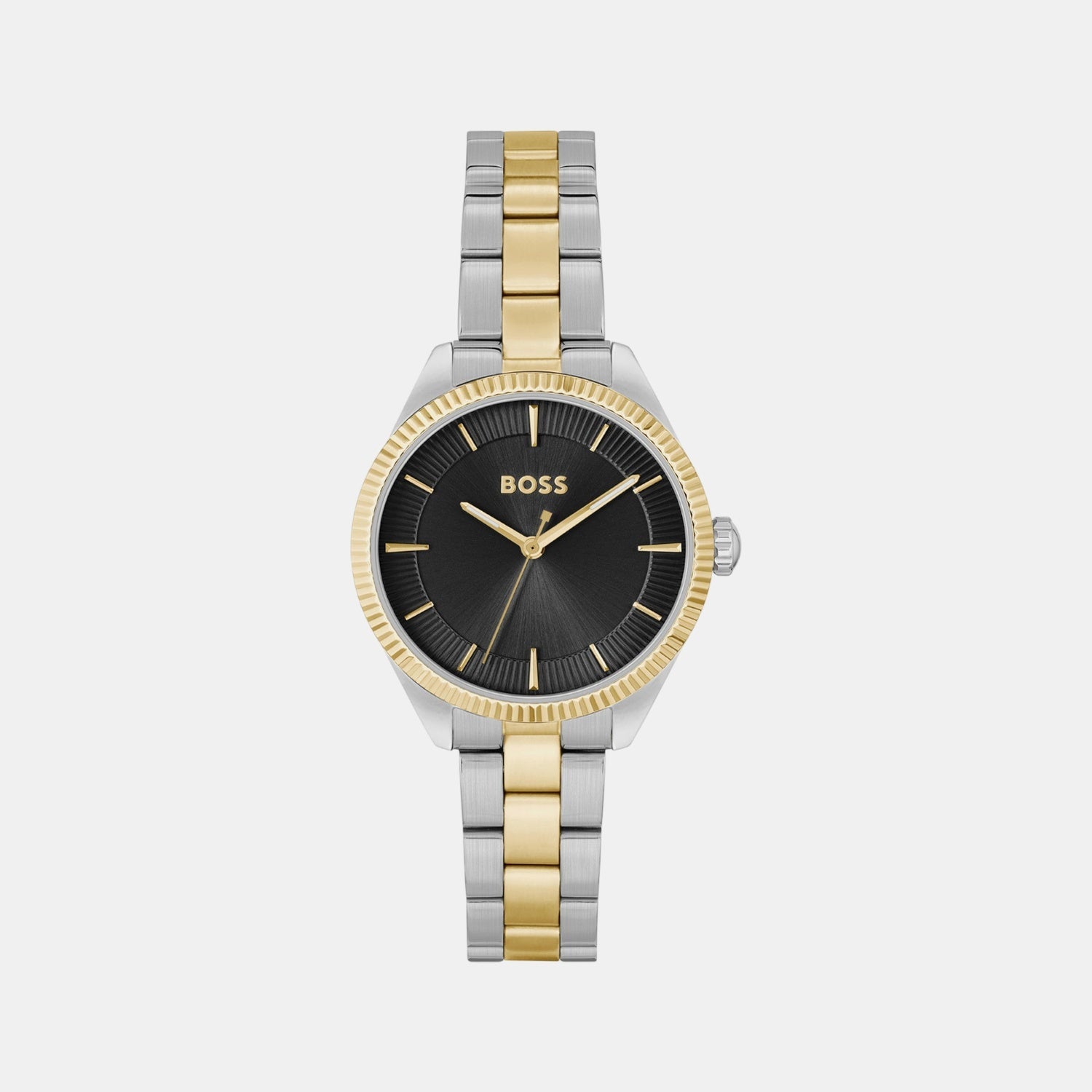 Boss Sage Women Quartz Black Dial Analog Stainless Steel Watch 1502730