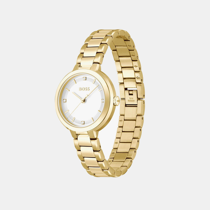 Boss Sena Women Quartz White Dial Analog Stainless Steel Watch 1502758