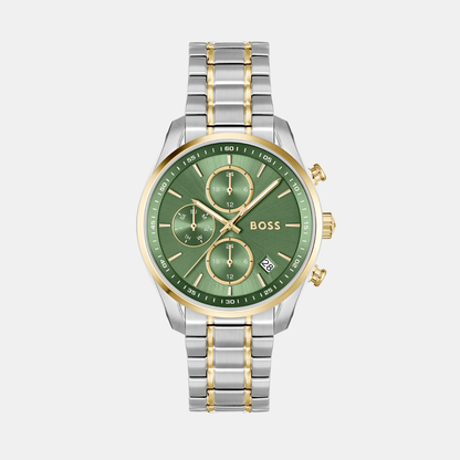 Boss Grand Tour Women Quartz Green Dial Chronograph Stainless Steel Watch 1502766