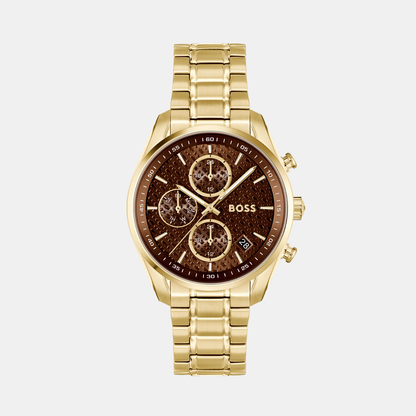 Boss Grand Tour Women Quartz Brown Dial Chronograph Stainless Steel Watch 1502770
