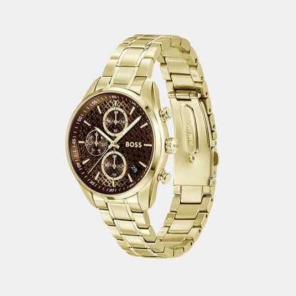 Boss Grand Tour Women Quartz Brown Dial Chronograph Stainless Steel Watch 1502770