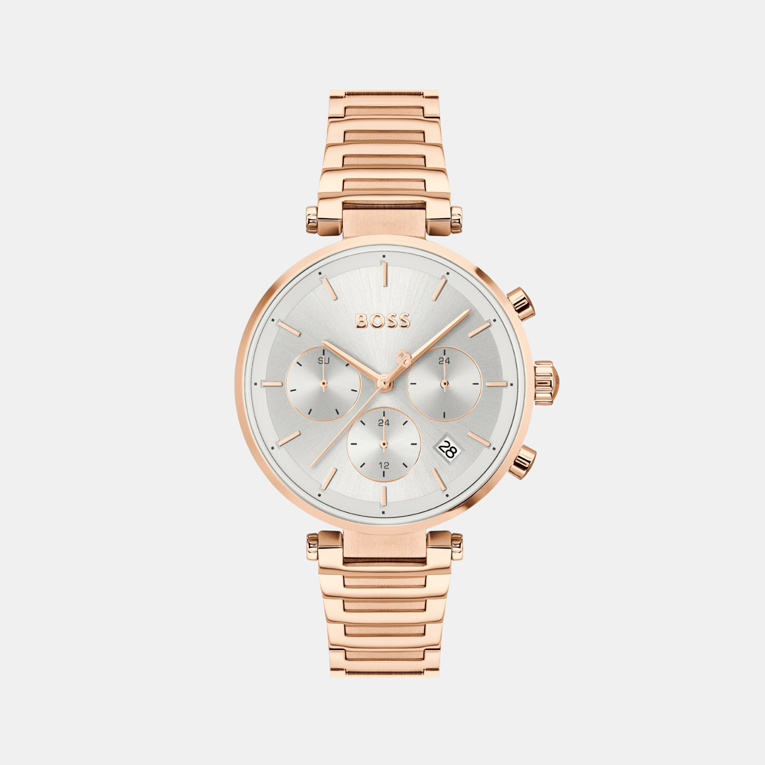 Boss Majesty Sport Women Quartz Silver Dial Chronograph Stainless Steel Watch 1502774