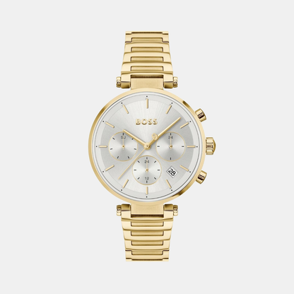 Boss Majesty Sport Women Quartz Silver Dial Multi-Function Stainless Steel Watch 1502775
