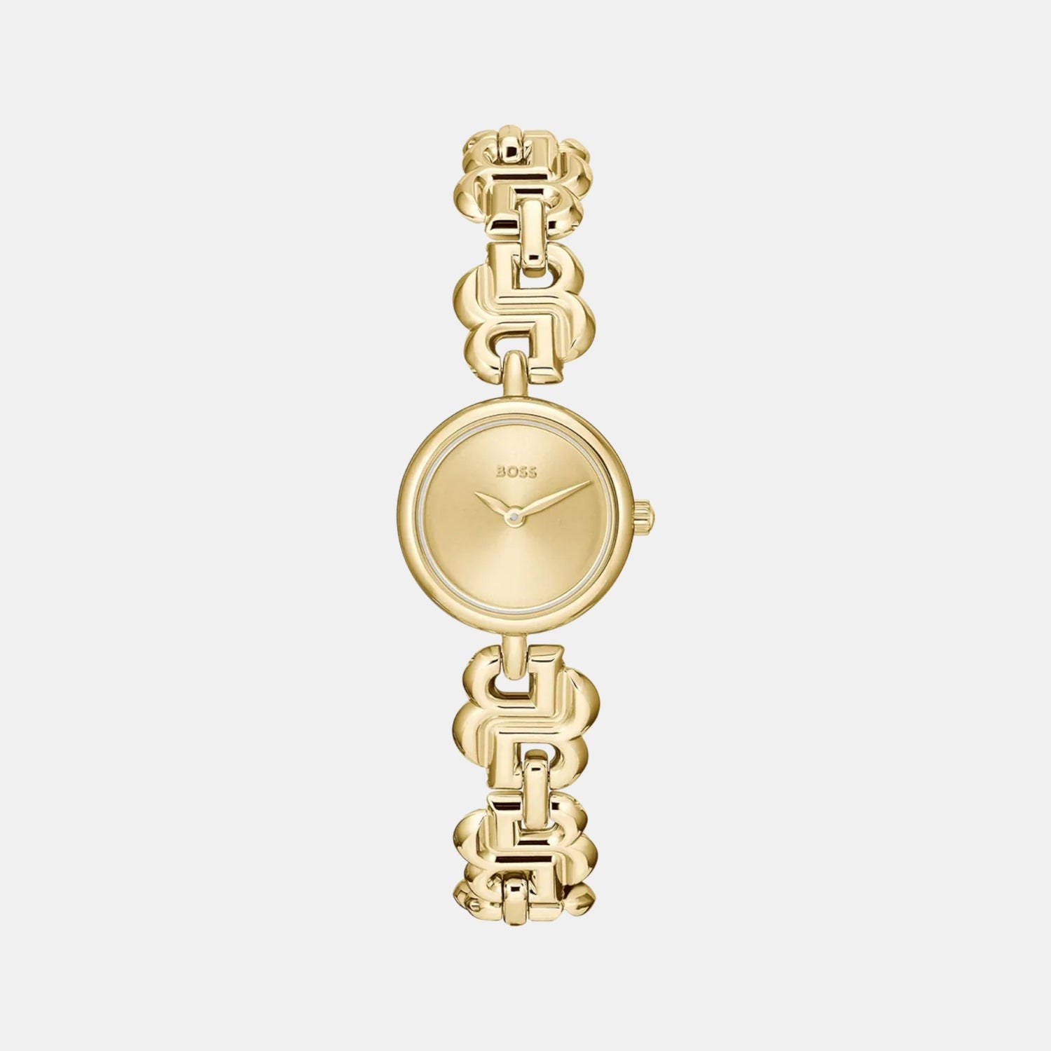 Boss Double B Dressy Women Quartz Gold Dial Analog Stainless Steel Watch 1502794