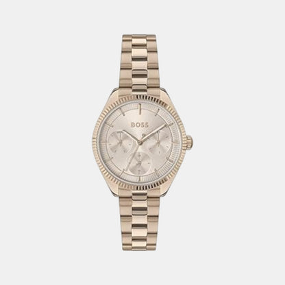 Boss Sage Sport Women Quartz Pink Dial Multi-Function Stainless Steel Watch 1502801