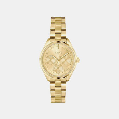 Boss Sage Sport Women Quartz Gold Dial Multi-Function Stainless Steel Watch 1502803