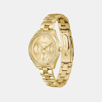 Boss Sage Sport Women Quartz Gold Dial Multi-Function Stainless Steel Watch 1502803